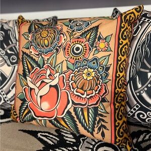 Traditional Styled Tattoo Throw Pillow Case